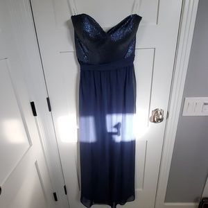 Bari Jay Navy Sequin Dress style 1630